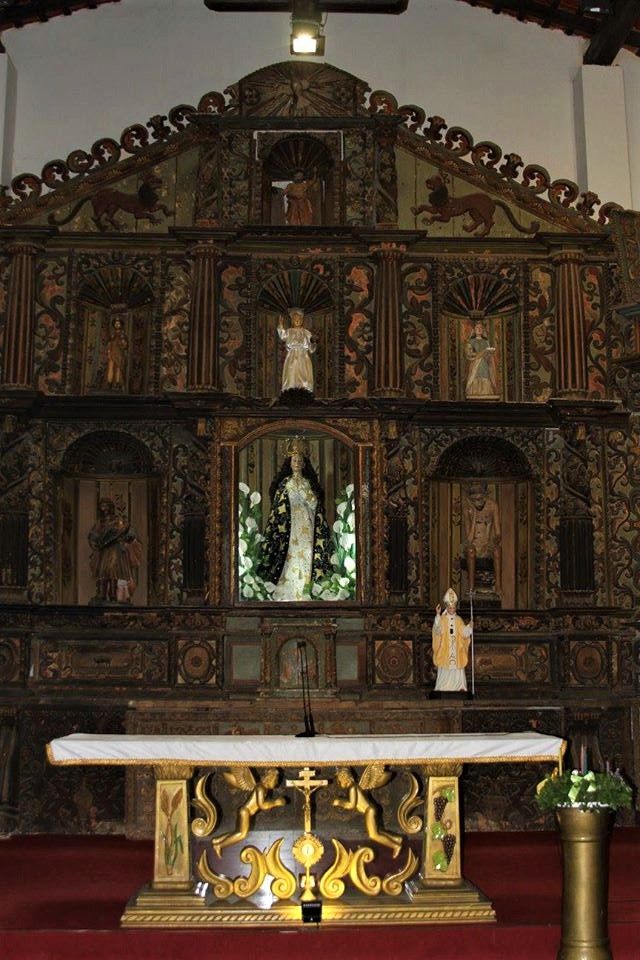 Detalle del Retablo Mayor en la iglesia de la Inmaculada Concepción de Tobatí  Circuito mariano