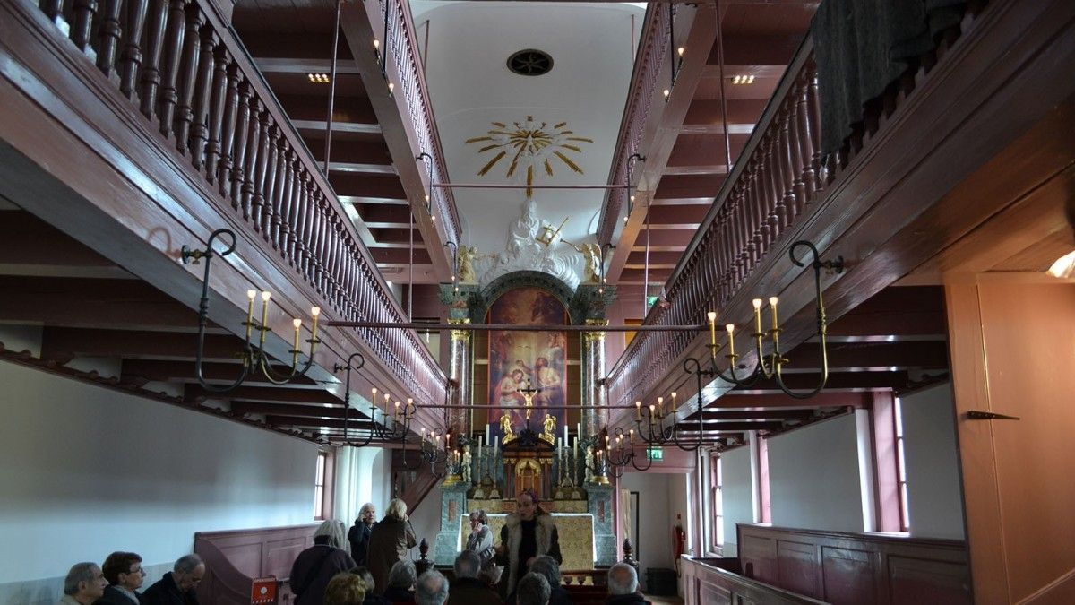 Interior de Nuestro Señor del Ático en Ámsterdam Holanda