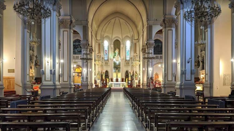vista interior del santuario de maria auxiliadora
