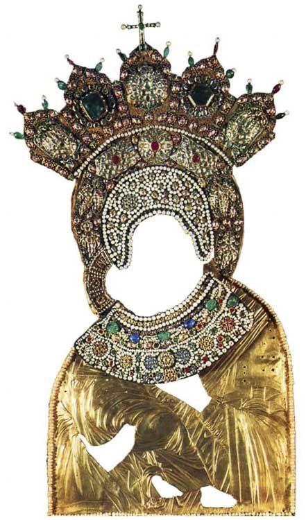 Virgen de Vladímir - Cubierta con piedras