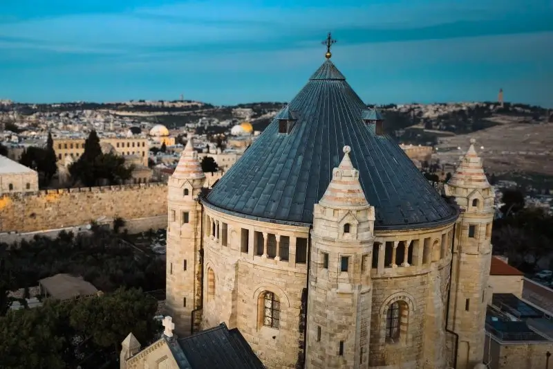 Vista de la cúpula de la Basílica de la Dormición