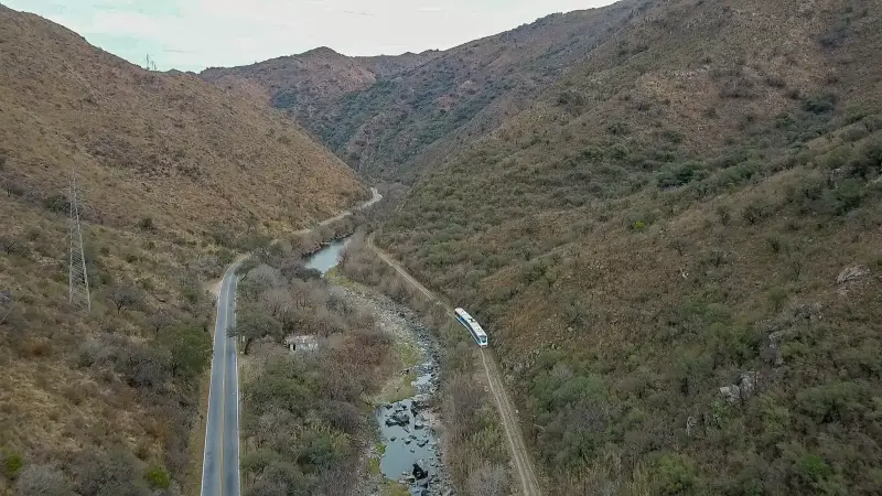 Vista aérea del tren de las sierras · Telam