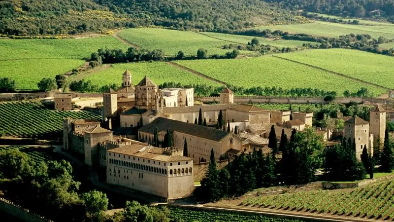 vista general del Real Monasterio de Santa María de Poblet