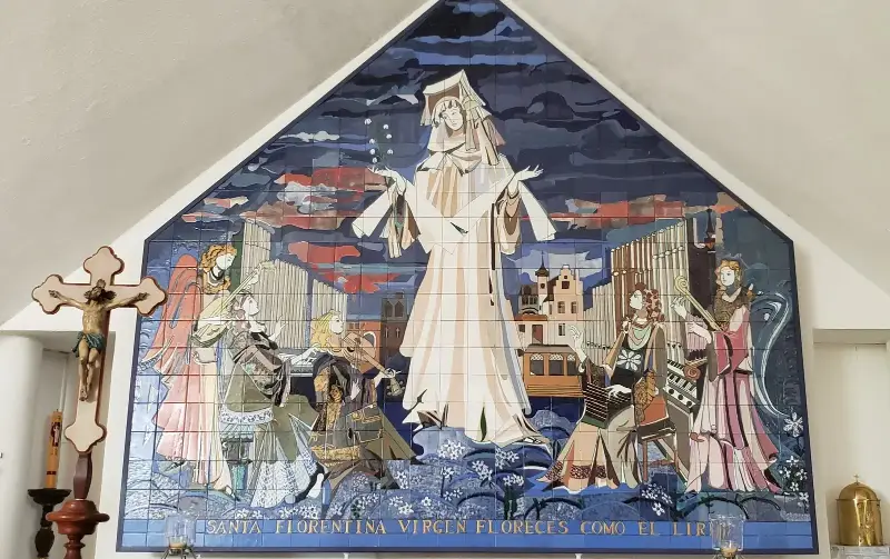 mural “Florece como el Lirio”, una obra de Raúl Soldi Santa Florentina